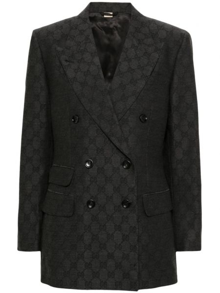 Dobbeltradet blazer Gucci grå