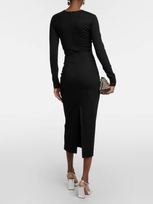 Μίντι φόρεμα από ζέρσεϋ Area μαύρο