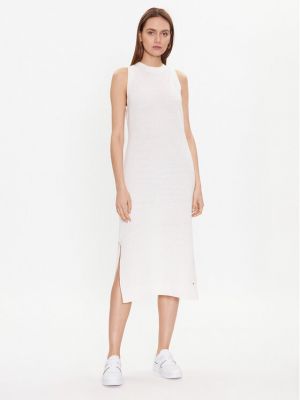 Плетена рокля Tommy Hilfiger бяло