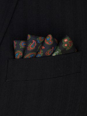 Zīda kaklasaite ar apdruku ar lāsīšu rakstu Etro zils