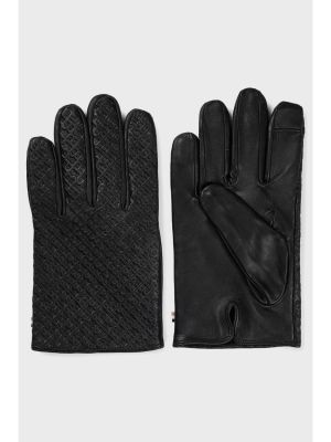 Черные перчатки Hugo Boss