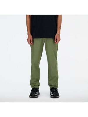 Pantalon droit en coton New Balance vert