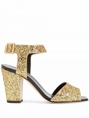 Sandalias con tacón Giuseppe Zanotti dorado