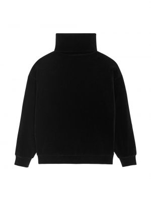 Samt pullover Saint Laurent schwarz