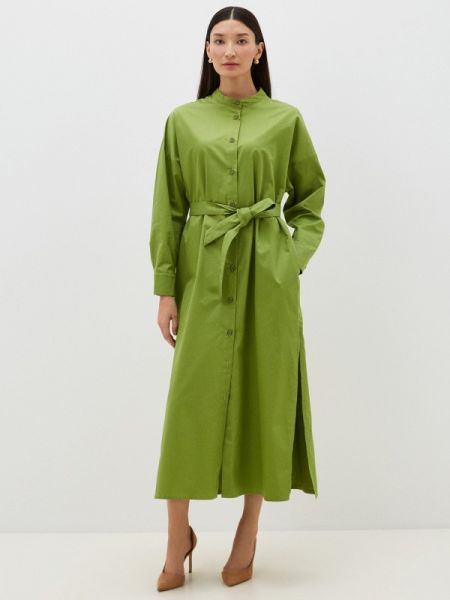 Платье-рубашка Belucci зеленое