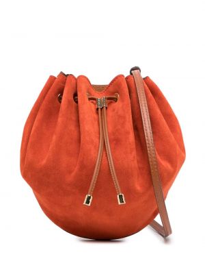 Kožená taška Ulla Johnson oranžová