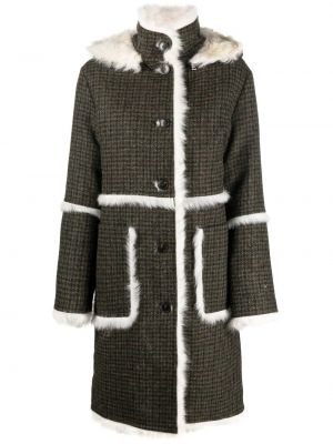 Manteau en laine Yves Salomon noir