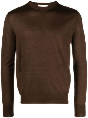 Пуловер с кръгло деколте Ballantyne кафяво