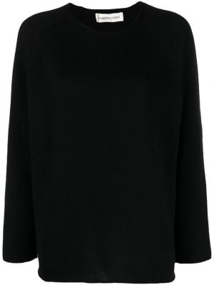 Kašmírový sveter s okrúhlym výstrihom Lamberto Losani čierna