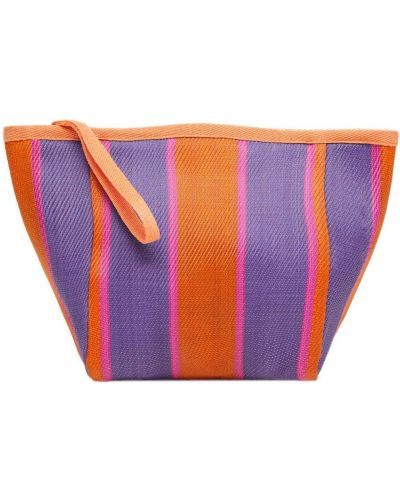 MANGO Kozmetická taška 'FRIDAY'  oranžová / indigo / ružová