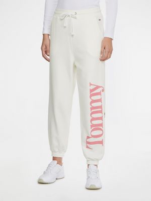 Spodnie sportowe Tommy Jeans białe