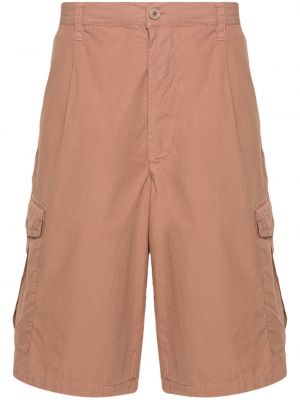 Cargo shorts aus baumwoll mit plisseefalten Emporio Armani braun