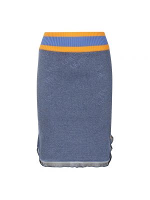 Dzianinowa spódnica ołówkowa Cormio niebieska