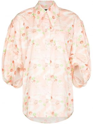 Блуза на цветя с принт Simone Rocha розово