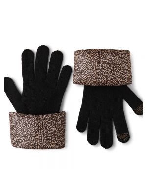 Rękawiczki wełniane Borbonese czarne