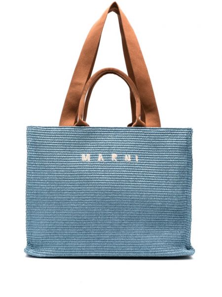 Pletená nákupná taška s výšivkou Marni