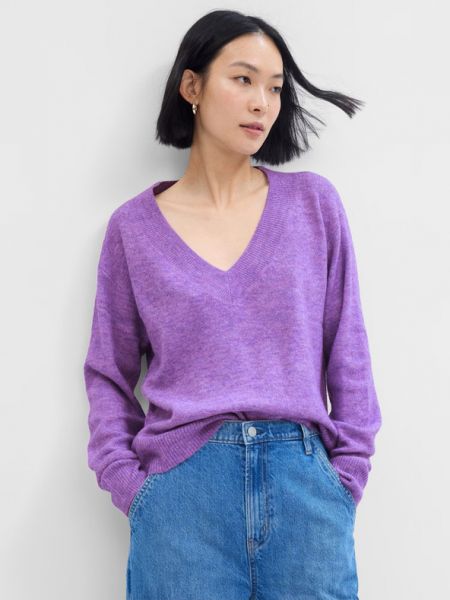 Cardigan tricotate cu decolteu în v Gap violet