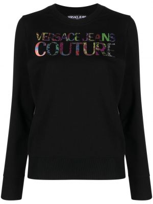 Hoodie bez kapuljače Versace Jeans Couture crna