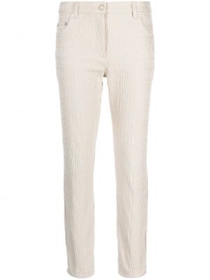 Βαμβακερό παντελόνι με σχέδιο Moschino μπεζ