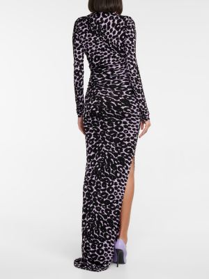Dolga obleka s potiskom z leopardjim vzorcem Tom Ford