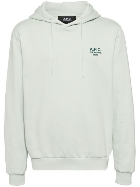 Işlemeli hoodie A.p.c. yeşil