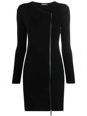 Mini obleka z zadrgo Costume National Contemporary črna