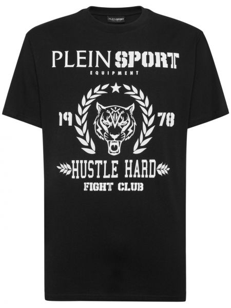 Raštuotas medvilninis polo marškinėliai Plein Sport