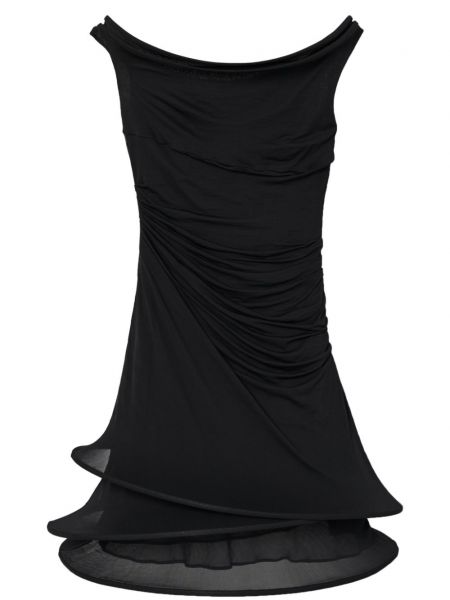 Φουσκωμένο φόρεμα από ζέρσεϋ Tory Burch μαύρο