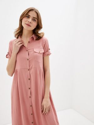Платье-рубашка Am One розовое