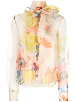 Bluză cu model floral cu imagine Staud