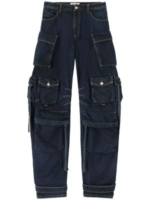 Voľné džínsy s nízkym pásom The Attico modrá