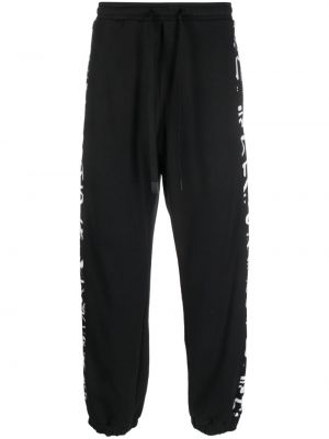 Pantalon de joggings à rayures Versace Jeans Couture noir