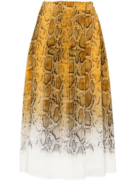 Plisovaná midi sukňa Max Mara žltá
