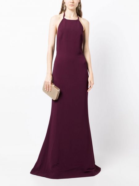 Krepinis šilkinis vakarinė suknelė Elie Saab violetinė
