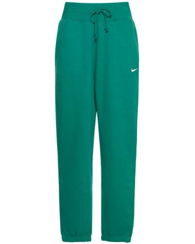 Pantaloni sport din bumbac Nike verde