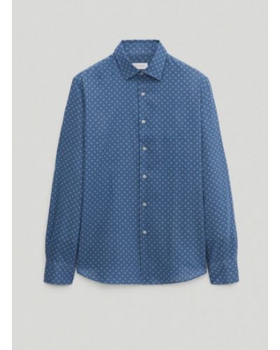 Рубашка Massimo Dutti, синяя