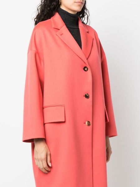 Vlněný kabát Alberto Biani růžový