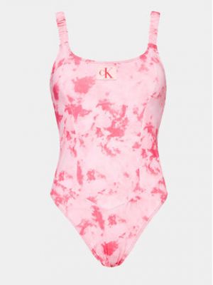 Jednodílné plavky s potiskem Calvin Klein Underwear růžové