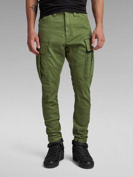 Pantalones cargo con cremallera con bolsillos de estrellas G-star Raw verde