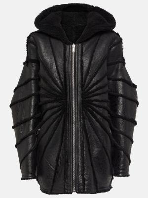 Reverzibilna kožna jakna Rick Owens crna