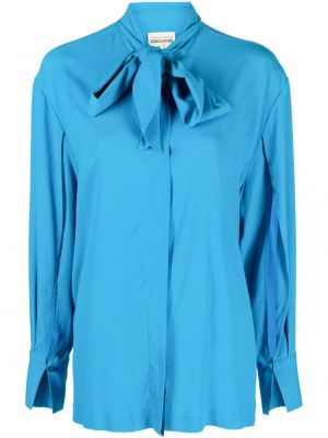 Košile s mašlí Semicouture modrá