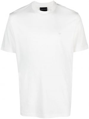 Тениска с принт с кръгло деколте Emporio Armani бяло
