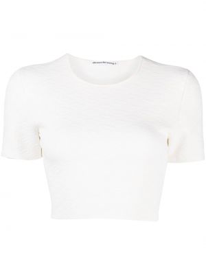 Žakárové tričko Alexander Wang biela