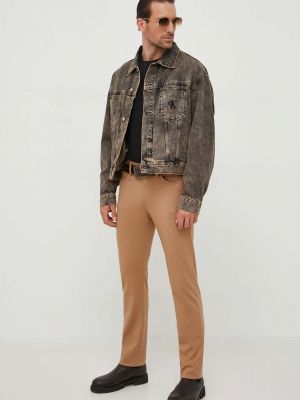 Traper jakna oversized Calvin Klein Jeans smeđa
