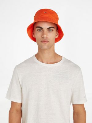 Pomarańczowy kapelusz Tommy Hilfiger