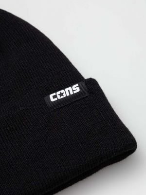 Dzianinowa czapka Converse czarna