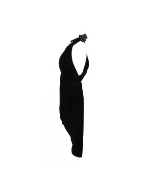 Sukienka z wiskozy Saint Laurent Vintage czarna
