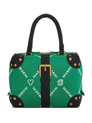 Τσάντα shopper με σχέδιο με αγκράφα Marni