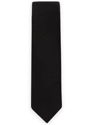 Cravate en soie à bouts pointus Dolce & Gabbana noir