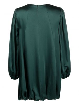 Saténové dlouhé šaty Rochas zelené